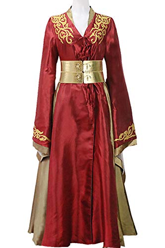 Game of Thrones Cersei Lannister Rotes Luxuskleid Cosplay Kostüm Damen