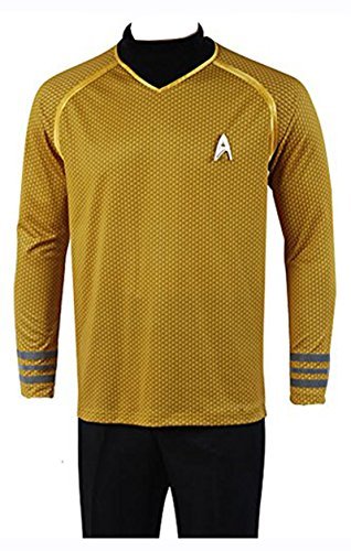 Star Trek Captain Kirk Shirt Cosplay Kostüm Gelb